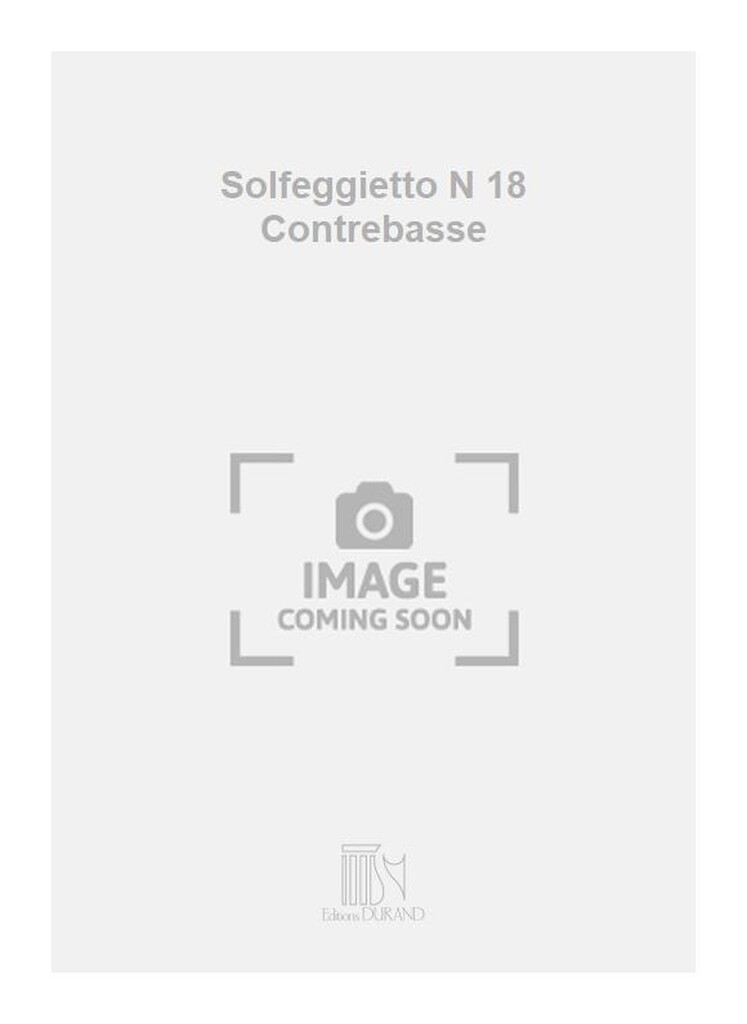 Solfeggietto N 18 Contrebasse